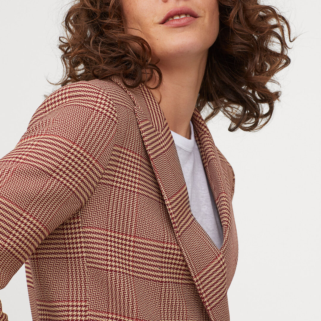 Jacket Beige Checked - Image 3